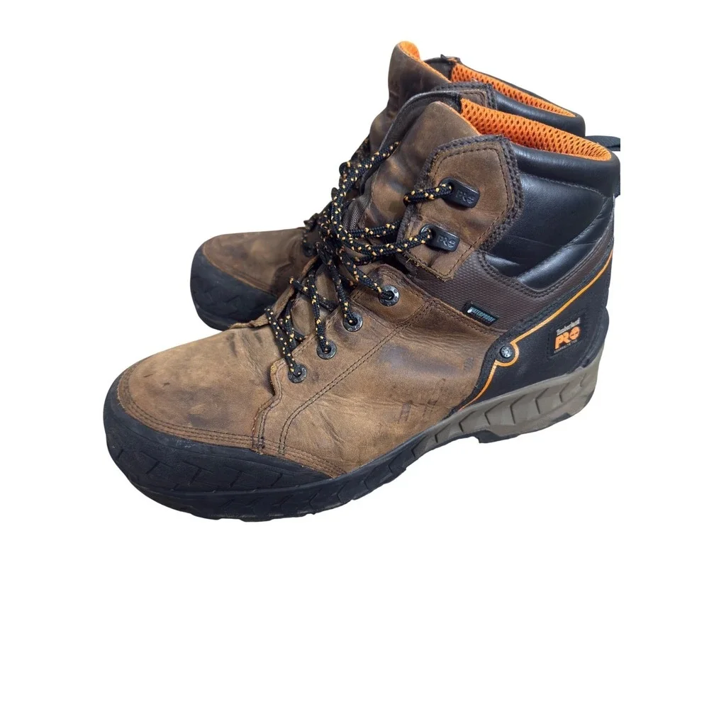 Timberland PRO Reaxion Composite Toe Waterproof Work Boots Brown Mens 12 M A225Q